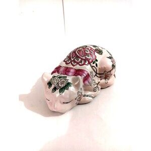 JC Penney Exclusive Cassic Traditions Hand Painted Floral Cat Beautiful